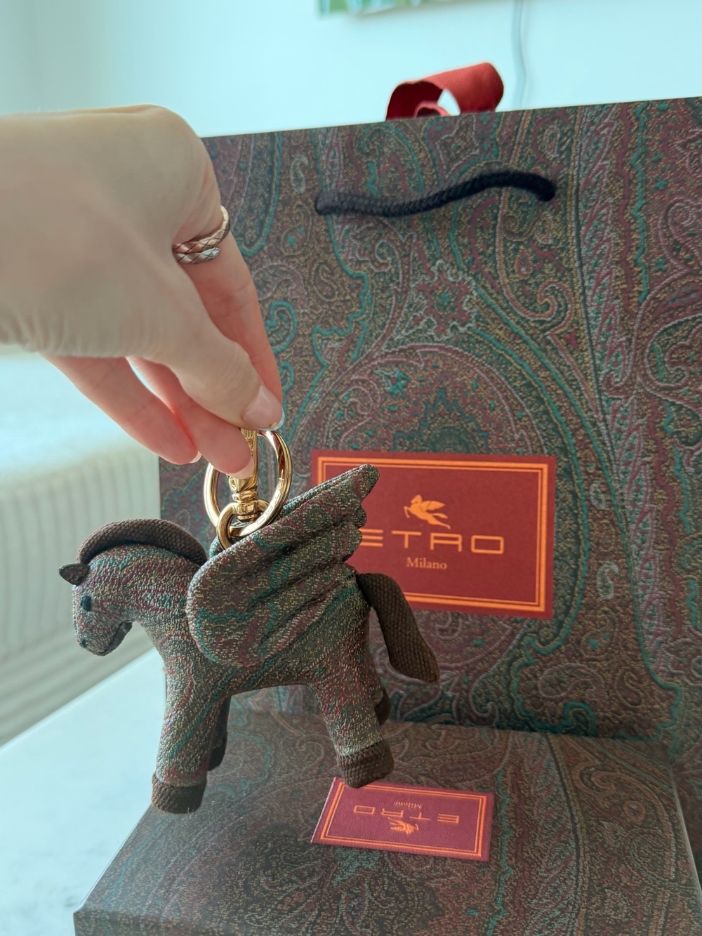 ETRO ARNICA PEGASO CHARM NWT Milano Horse Charm - Picture 3 of 6